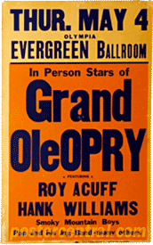 Hank Williams Grand Ole Opry poster